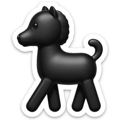 Toy black silhouette sticker