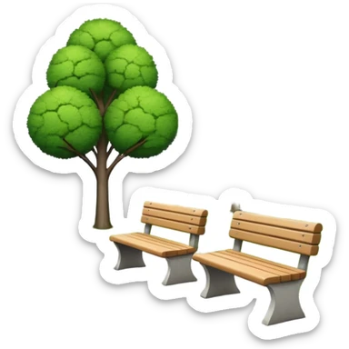 parque minimalista sticker