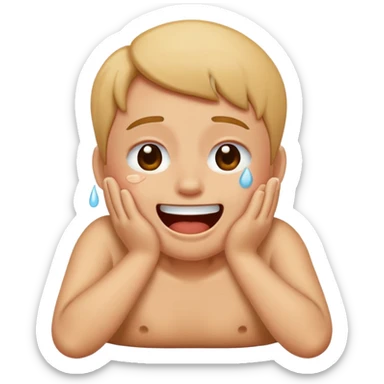 Crying laughing pooing myself  sticker