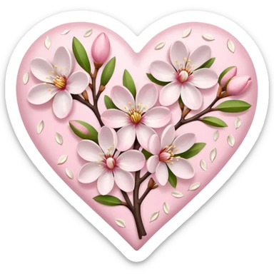 Vangogh almond blossom heart sticker