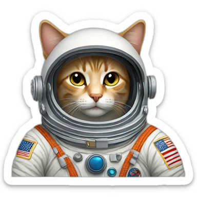 cosmonaut cat sticker