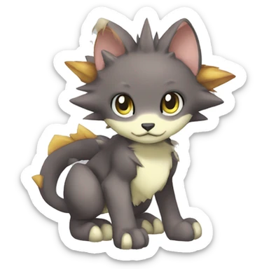 cute cool edgy beautiful pretty Digimon-Fakemon-animal full body sticker