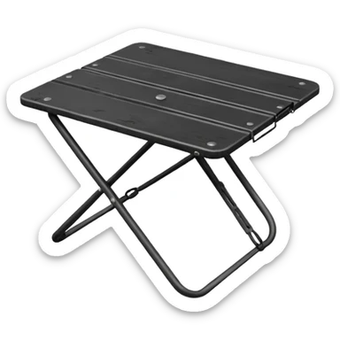 black Camping Table sticker