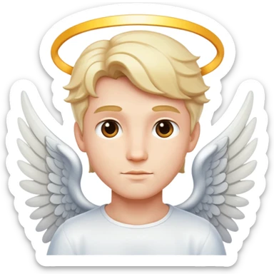 Beautiful male angel  sticker