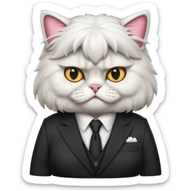 Female Persian cat who is a mob boss  sticker