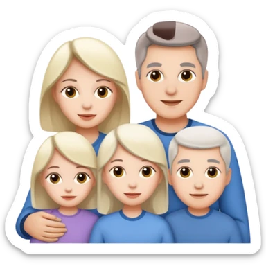 family aill white sticker
