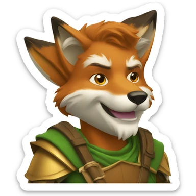 Fox Robin Hood sticker