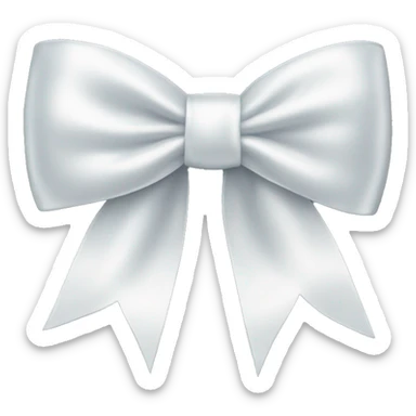 white satin bow sticker