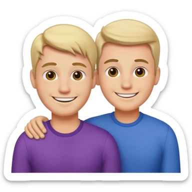 Gay male couple  sticker