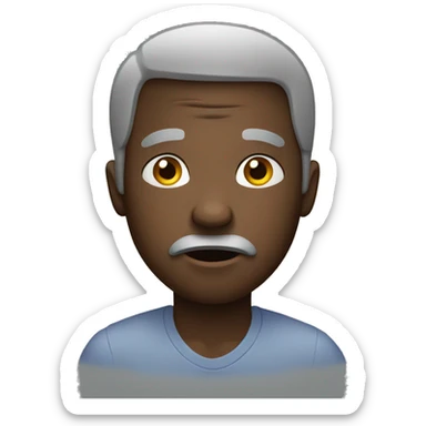 African man confused sticker