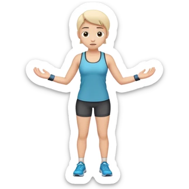 shrugs exercise sticker
