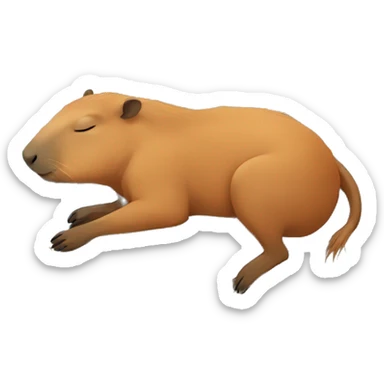 capybara sleeping sticker