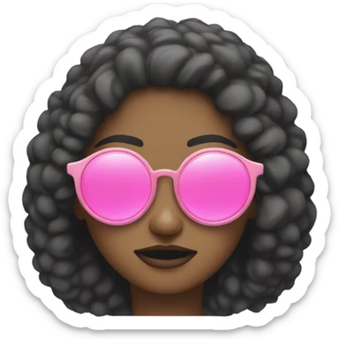 Pink sunglasses  sticker
