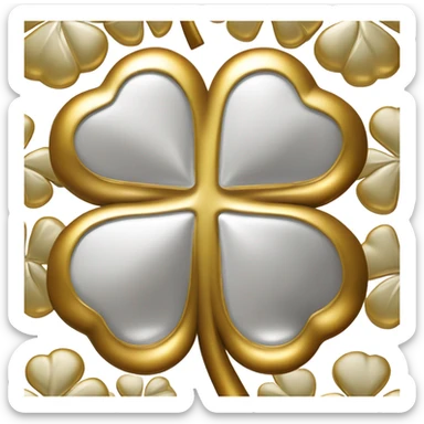 four leaf clover emoji gold  sticker
