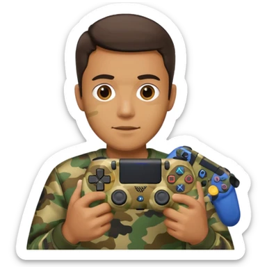 homme-avec-manette-ps4-camouflage sticker