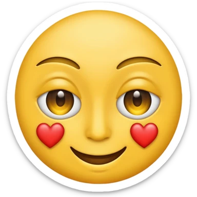 Emoji with only one eye. In that eye , there is ❤️ sticker