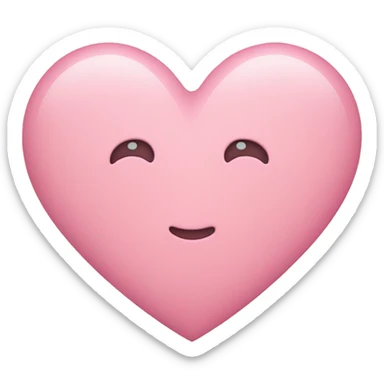 Light pink heart sticker