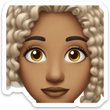 beatifull woman eyebrows browns sticker