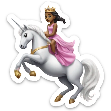princess on top of the unicorn sticker