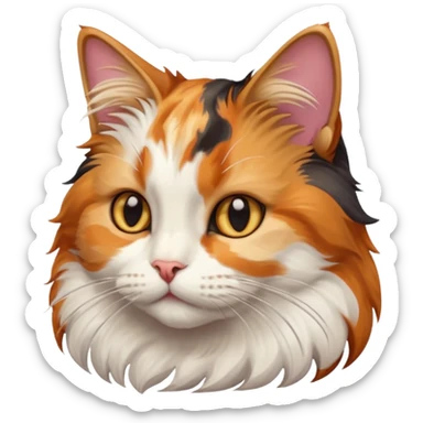 realistic cat from a side angle sticker