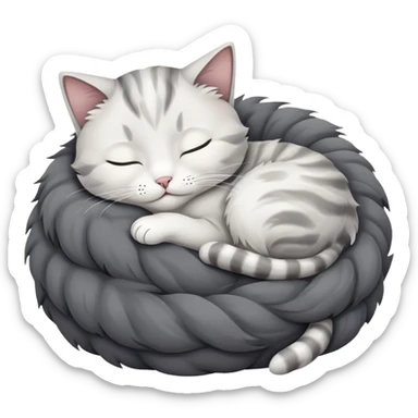 cat sleeping peacefully sticker