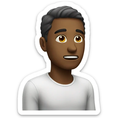 face experiencing spite sticker