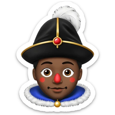 Zwarte pieten muts sticker