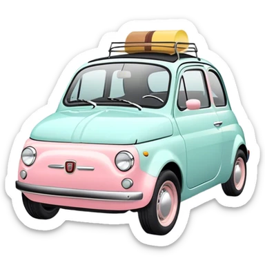 Fiat 500 Pastel  sticker