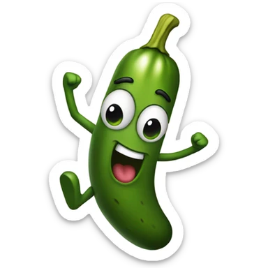 Dancing pickle sticker