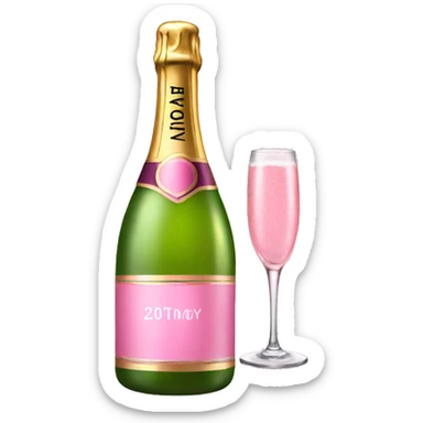 Pink champagne  sticker