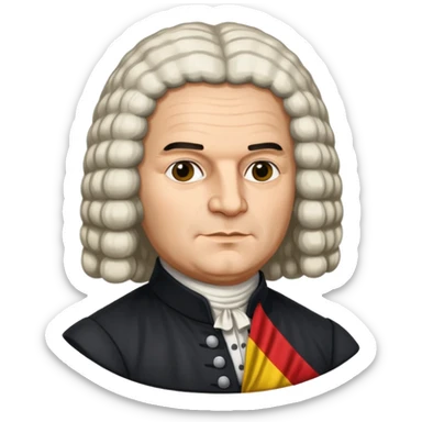 johann sebastian bach german flag sticker