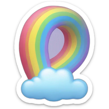 coeur arc en ciel sticker