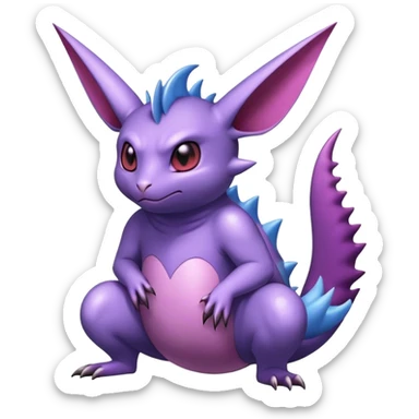 Cool Edgy Shiny Noibat-Nidorino-hybrid  full body sticker