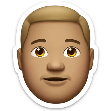 Fat light skin man  sticker