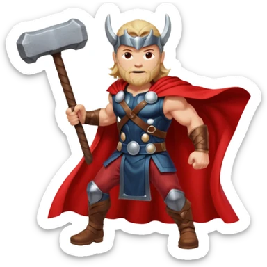 Thor – Hammer, red cape







 sticker