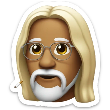 Hippie with cigarette  sticker