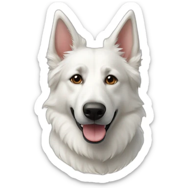 white-swiss-shepherd-dog sticker