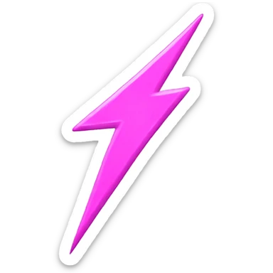 pink lightning bolt sticker