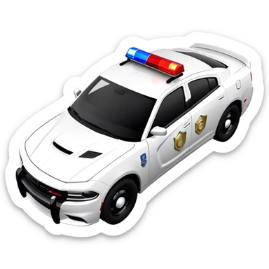 Police Car - Dodge Charger Pursuit (Model Year: 2022) (Iconic colour: Black and white) sticker