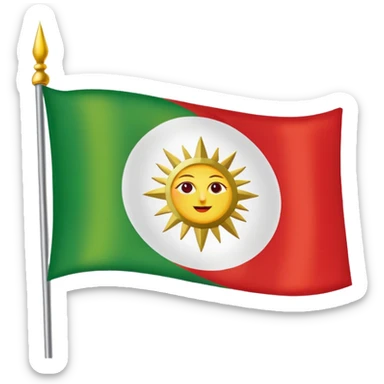 Kurdish vlag and a sun in the middle red white green sticker