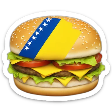 Ecuador flag burger sticker