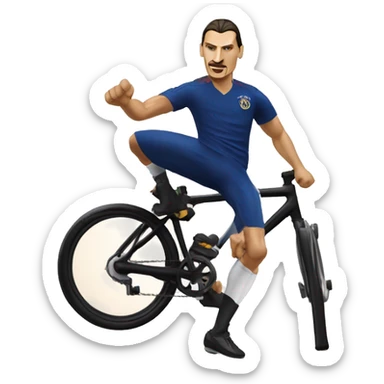 Ibrahimovic making a bycicle kick  sticker