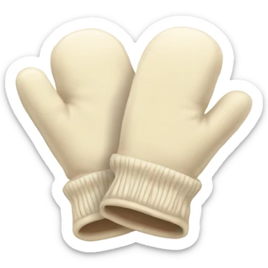 cream colored mittens sticker