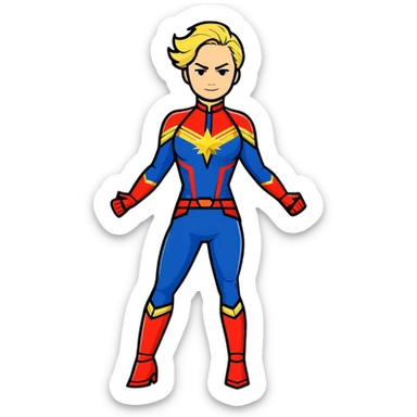 Captain Marvel superhero sticker