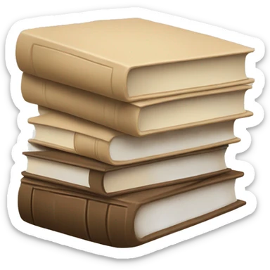 Beige stack of books sticker