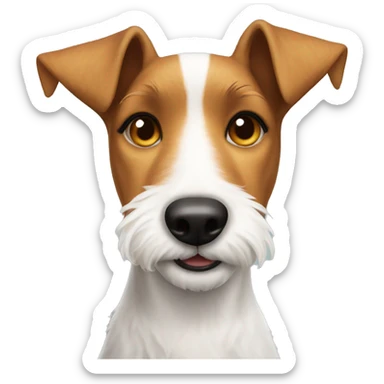 Fox terrier girl sticker