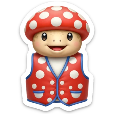 Toad from mario sticker