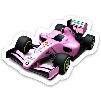Pink f1 car sticker
