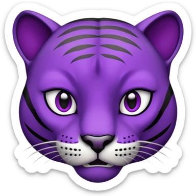 Purple Panther face tileted to the slight right sticker
