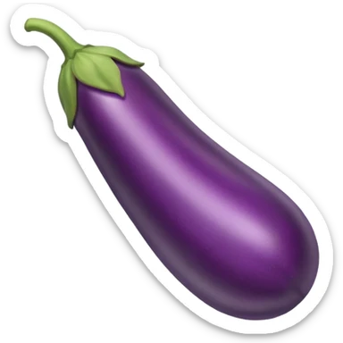 eggplant with an x sticker